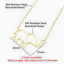 3 PCS Women Stainless Steel Origami Elephant Pendant Necklaces(Silver-color)