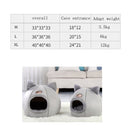 Winter Semi-Closed Warm & Velvet Round Pet Nest, Size:M 33x33x33cm