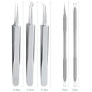 3 Sets Acne Needle Stainless Steel Acne Clamp Squeeze Acne Blackhead Tool, Specification:2 in 1