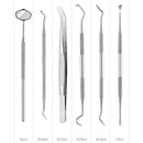 5 in 1 Steel Side Leather Case Stainless Steel Dental Tools Dental Care Tartar Tool Dentist Tool Set