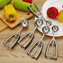 Stainless Steel Silicone Black Handle Ice Cream Scoop Spoon, Size:59mm