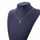 Women Fashion Bright Electroplating Cross Jewelry Necklace(Gold)