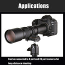Lightdow 500mm F8-F32 Astronomical Mirror Moon Bird Watching Manual Telephoto T-Mount SLR Photography Fixed Focus Lens