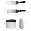 5 PCS/Set Outdoor Stainless Steel Barbecue Tool Set Tomato Sauce Bottle BBQ Grill Set