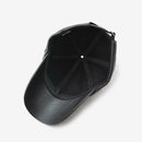 Outdoor Leisure Baseball Hat PU Leather Warm Peaked Cap, Size:Free Size(Dark Coffee)