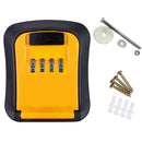 Wall-Mounted Key Code Box Construction Site Home Decoration Four-Digit Code Lock Key Box(Orange)