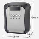 Wall-Mounted Key Code Box Construction Site Home Decoration Four-Digit Code Lock Key Box(Red)