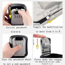 Wall-Mounted Key Code Box Construction Site Home Decoration Four-Digit Code Lock Key Box(Orange)