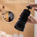 Portable Hand Pressure Espresso Machine Outdoor Accompanying Mini Coffee Cup(White)