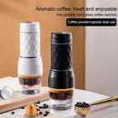 Portable Hand Pressure Espresso Machine Outdoor Accompanying Mini Coffee Cup(White)