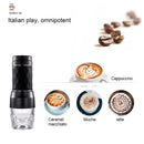Portable Hand Pressure Espresso Machine Outdoor Accompanying Mini Coffee Cup(Black)