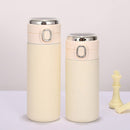 Smart Temperature Measurement Digital Display Stainless Steel Vacuum Flask Cup, Capacity:420ml(White)