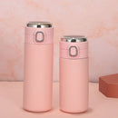 Smart Temperature Measurement Digital Display Stainless Steel Vacuum Flask Cup, Capacity:420ml(Pink)