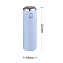 Smart Temperature Measurement Digital Display Stainless Steel Vacuum Flask Cup, Capacity:420ml(Light Blue)
