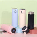 Smart Temperature Measurement Digital Display Stainless Steel Vacuum Flask Cup, Capacity:420ml(Light Blue)