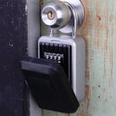 Password Key Box Wall-Mounted Metal Box Password Box Outdoor Key Anti-Theft Storage Box, Specification: Regular(Silver Black)
