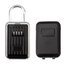 Password Key Box Wall-Mounted Metal Box Password Box Outdoor Key Anti-Theft Storage Box, Specification: Waterproof Cover(Silver Black)