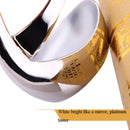 Stainless Steel Gift Tableware Fruit Fork Coffee Spoon Set Zinc Alloy Dessert Fork Spoon Swan Rack, Style:White Golden Swan + 5 Coffee Spoons