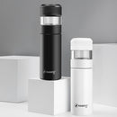 KAXIFEI Smart Tea-Water Separation Digital Display Thermos Water Cup, Style:Glass( White)
