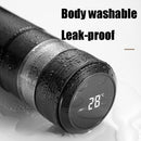 KAXIFEI Smart Tea-Water Separation Digital Display Thermos Water Cup, Style:Glass( White)
