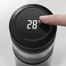 KAXIFEI Smart Tea-Water Separation Digital Display Thermos Water Cup, Style:Glass( White)
