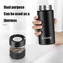 KAXIFEI Smart Tea-Water Separation Digital Display Thermos Water Cup, Style:Glass( White)