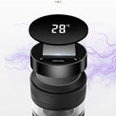 KAXIFEI Smart Tea-Water Separation Digital Display Thermos Water Cup, Style:Glass( White)