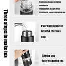 KAXIFEI Smart Tea-Water Separation Digital Display Thermos Water Cup, Style:Glass( White)