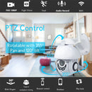 OU-A1IN PTZ Control 355 Degree Rotation Infrared WiFi Smart Dome Camera, Two-Way Voice Intercom Monitor(US Plug)