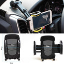 Car Phone Holder Car Air Outlet Mobile Phone Holder Suction Cup Navigation Instrument Panel General, Style:2 in 1(Blue)