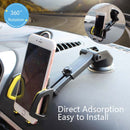 Car Phone Holder Car Air Outlet Mobile Phone Holder Suction Cup Navigation Instrument Panel General, Style:3 in 1(Blue)