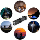 LED Outdoor Rechargeable Telescopic Zoom Mini Glare Flashlight, Specification:Set