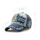 Jamont 9909 Sun Hat Star Shape Rivet Casual Letters Baseball Cap Outdoor Peaked Cap, Size:One Size(Wine Red)