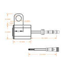 2 PCS / Set Motorcycle LED Lights Rearview Mirror Left And Right Switches Waterproof Boat-Shaped Switches