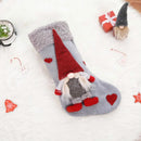 Christmas Ornaments Three-Dimensional Faceless Doll Christmas Stocking Christmas Gift Candy Bag(Gray)