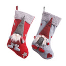 Christmas Ornaments Three-Dimensional Faceless Doll Christmas Stocking Christmas Gift Candy Bag(Red )