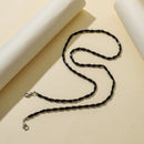 2 PCS Drop Style Faceted Crystal Mask Lanyard Necklace Chain Glasses Chain(Black)