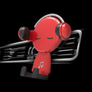 Mobile Phone Holder Car Air Outlet Car Phone Holder Cartoon Navigation Mobile Phone Holder(Red)