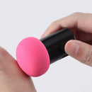 8 PCS Mushroom Head Puff Round Head Small Mushroom With Handle Puff Makeup Sponge Puff(Black)