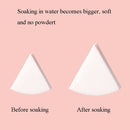 3 Sets 12 in 1 Cans Disposable Powder Puff Triangle Makeup Powder Puff Set Fan-Shaped Powder Puff(Four Colors)