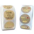 5 PCS Roll Kraft Paper Hot Stamping Thanks You Baking Sticker Label, Size: 2.5cm / 1 inch(D-03)