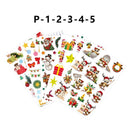 3 Set Christmas Cartoon Illustration Kids Toy Stickers, Size:148x210mm(P-3)