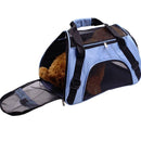 Portable Pet Backpack Dog Go Out Messenger Folding Bag Pet Supplies, Specification: Large(Blue)