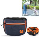MOVEPEAK Pet Snack Bag Leash Pet Training Waist Bag Outing Dog Snack Bag(Dark Blue)