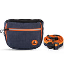 MOVEPEAK Pet Snack Bag Leash Pet Training Waist Bag Outing Dog Snack Bag(Dark Blue)