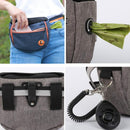 MOVEPEAK Pet Snack Bag Leash Pet Training Waist Bag Outing Dog Snack Bag(Dark Blue)