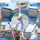 MOVEPEAK Pet Snack Bag Leash Pet Training Waist Bag Outing Dog Snack Bag(Dark Blue)