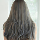 Realistic Chemical Fiber High Temperature Silk Long Curly Hair Wig for Girls, Color:Aoki Pick Mist Blue