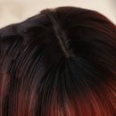 Realistic Long Straight Hair Wig Synthetic Fiber Headgear For Women, Style:Short Honey Pudding 45CM