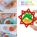 Christmas Creative DIY Decoration Gift Set Handmade Wood Chip Pendant, Style:JM02031